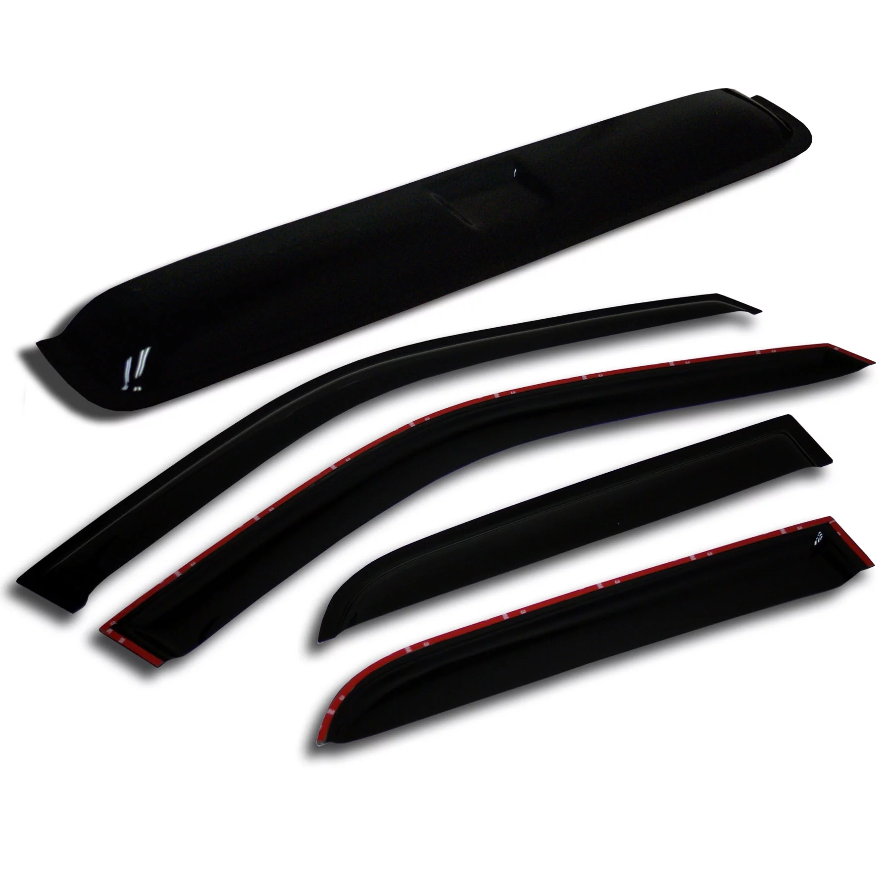 TuningPros WSVT2-373 Window Visor and Sunroof Type 2 For 2004-2008 Pontiac Grand Prix - Outside Mount 5 Pcs Set