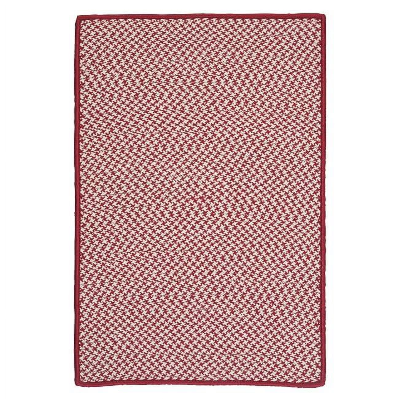 Colonial Mills  Outdoor Houndstooth Tweed Square Rug - Sangria - 11x11