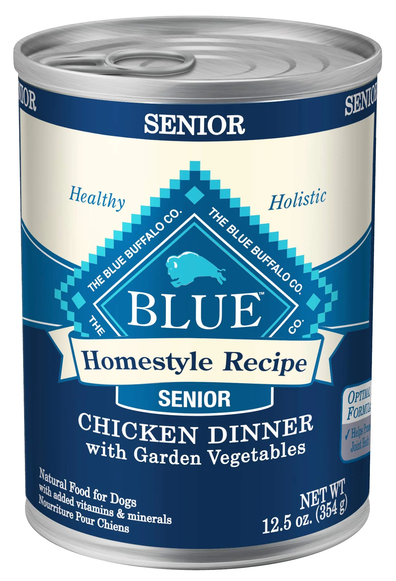 Blue Buffalo Homestyle Recipe Natural Senior Wet Dog Food, Chicken 12.5-oz can (Pack of 12)
