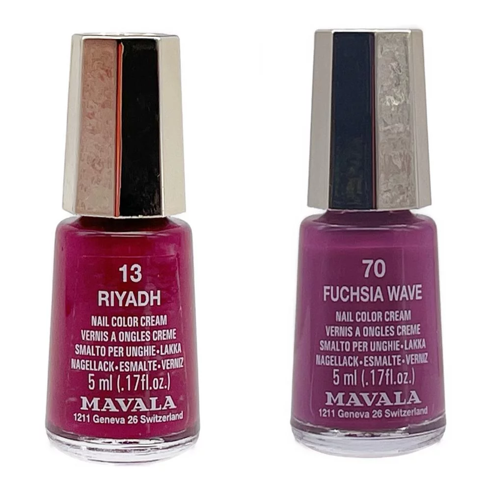 Mavala Mini Nail Polish 5ml - 13 Riyadh - 70 Fuchsia Wave - Combi Pack