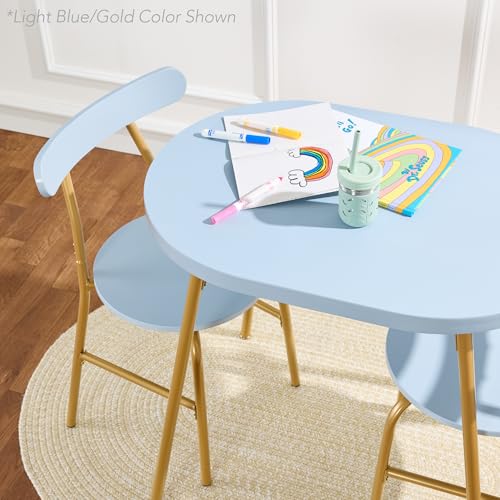 Best Choice Products 3-Piece Modern Oval Dining Table Set, Small Kitchen Dinette w/ 2 Chairs, Metal Frame, Curved Backrests - Dark Brown/Black