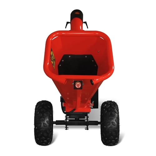 4'' Inch 212CC 7HP Gas Powered Wood Chipper Leaf Branch Shredder Mulcher with Towbar, Emergency Stop Button, Model GS650