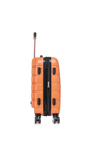 Rockland Melbourne Hardside Expandable Luggage with Spinner Wheels, 2TONENAVY, 2 Piece (20/28)