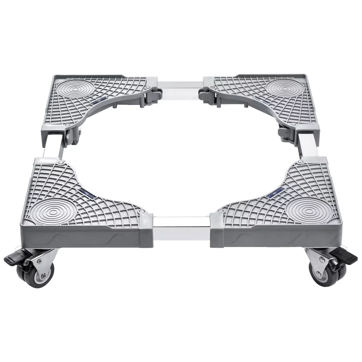 Adjustable Washing Machine and Dryer Stand with 4 Lifting Feet, 4 Swivel Casters with Brakes, 660 lb Capacity