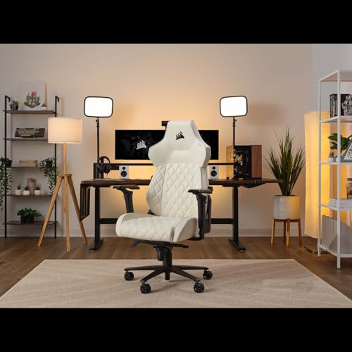 Corsair TC500 Luxe Gaming Chair – Premium Breathable Fabric – Wide Seat – Five-Way Adjustable Armrests – Adjustable Built-in Lumbar Support – 90-160 Degree Recline – Shadow