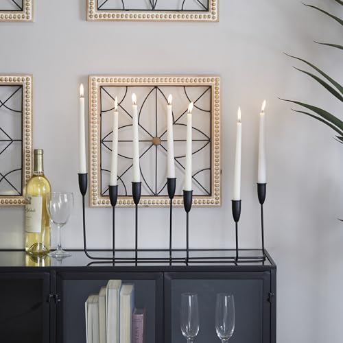 CosmoLiving by Cosmopolitan Metal Tapered 7 Plate Candle Holder, 21