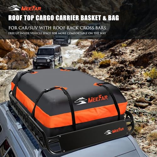 MeeFar Folding Hitch Mount Cargo Carrier Basket 60