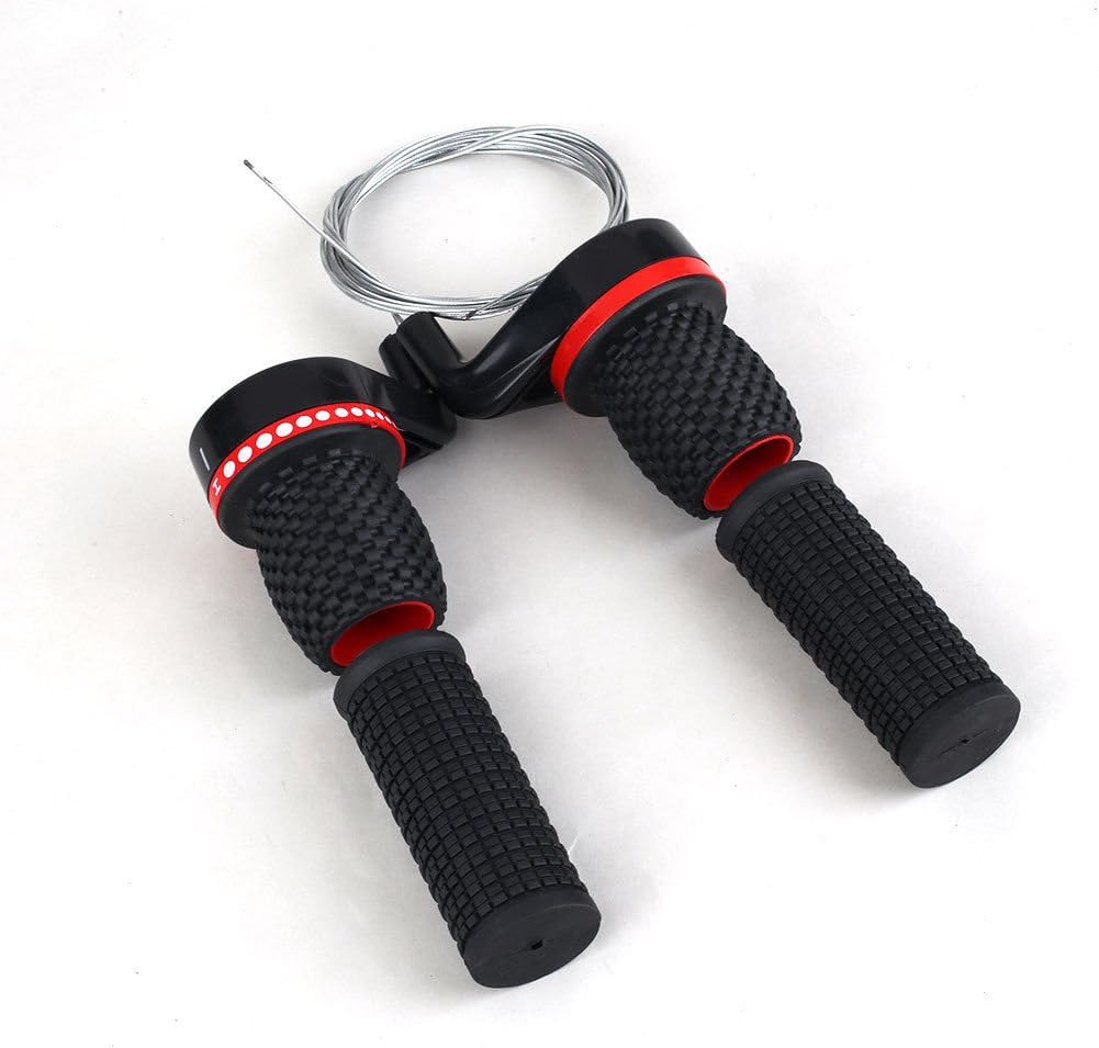 Mountain Bike Bicycle 18/21 Speed Twist Gear Shifter Set Pair Grips Cables 7/8