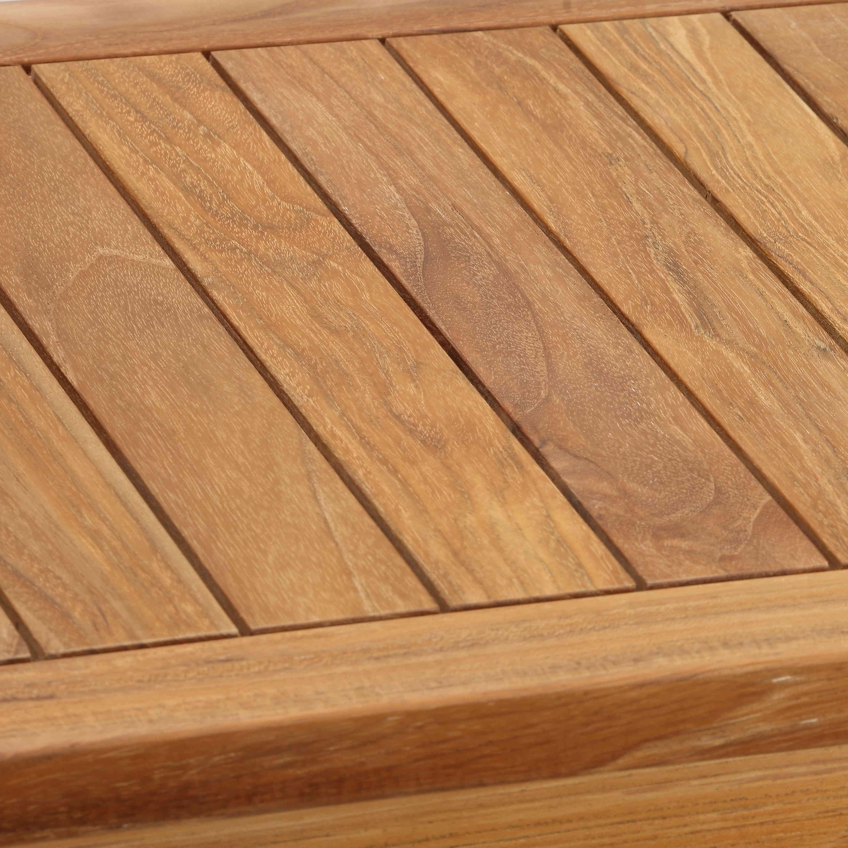 Bare Decor Turi Side Table with Shelf in Solid Teak Wood, Square 20