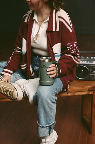 Stanley Stay-Chill Beer Stein 24 oz | Heavy Duty Big Grip Handle | Beer Tumbler Drink Cup, Holds 2 Cans | Insulated Stainless Steel Party Mug | BPA-Free | Azure