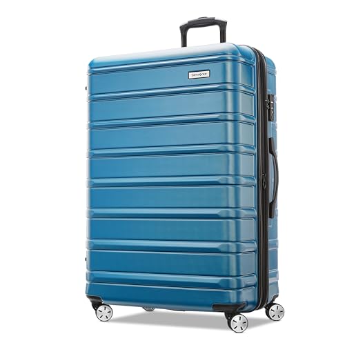 Samsonite Omni 2 Hardside Expandable Luggage with Spinner Wheels, 2-Piece Set (19/24), Lagoon Blue