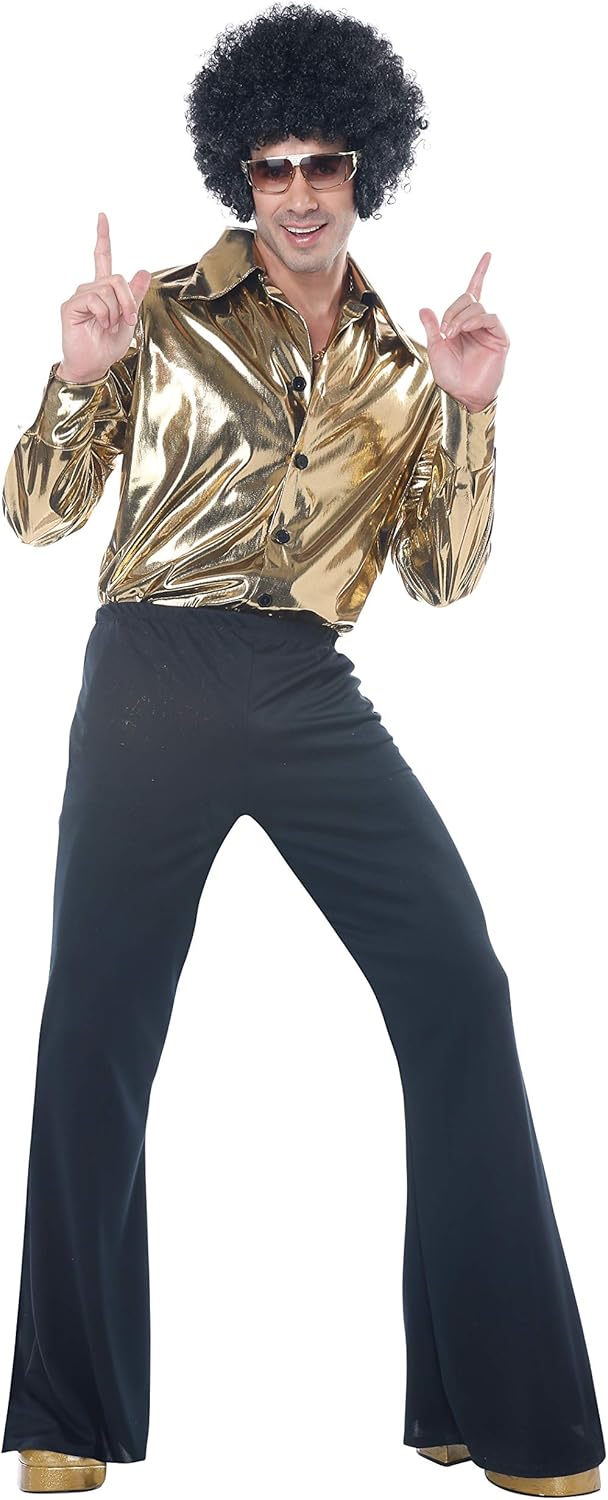 California Costumes mens Disco King - Plus Men Adult Sized Costumes, Gold, PLUS