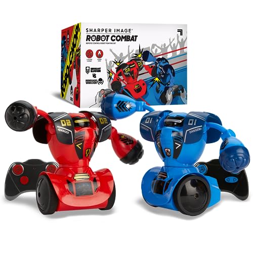 Sharper Image Robot Combat Set [2023 Amazon Exclusive] 2-Player Remote Control RC Battle Robots, LED Lights & Sound Effects, Wireless Infrared Technology, Fun Electronic Fighting Kids & Family Game