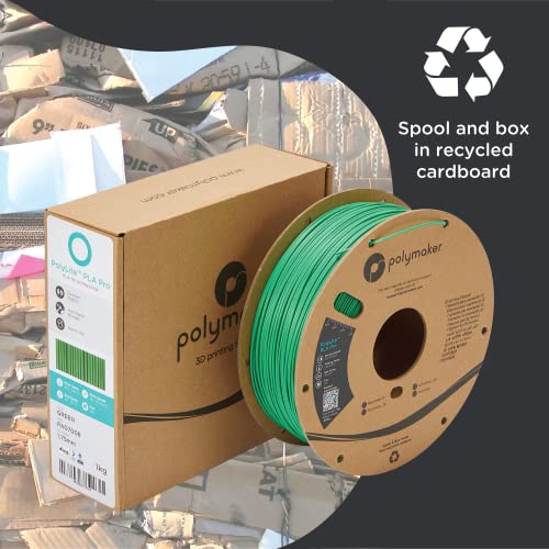 Polymaker PLA PRO Filament 1.75mm 1kg, Tough & High Rigidity White 3D Printing Filament, PolyLite PLA PRO 3D Printer Filament 1.75mm, Print with Most 3D Printers
