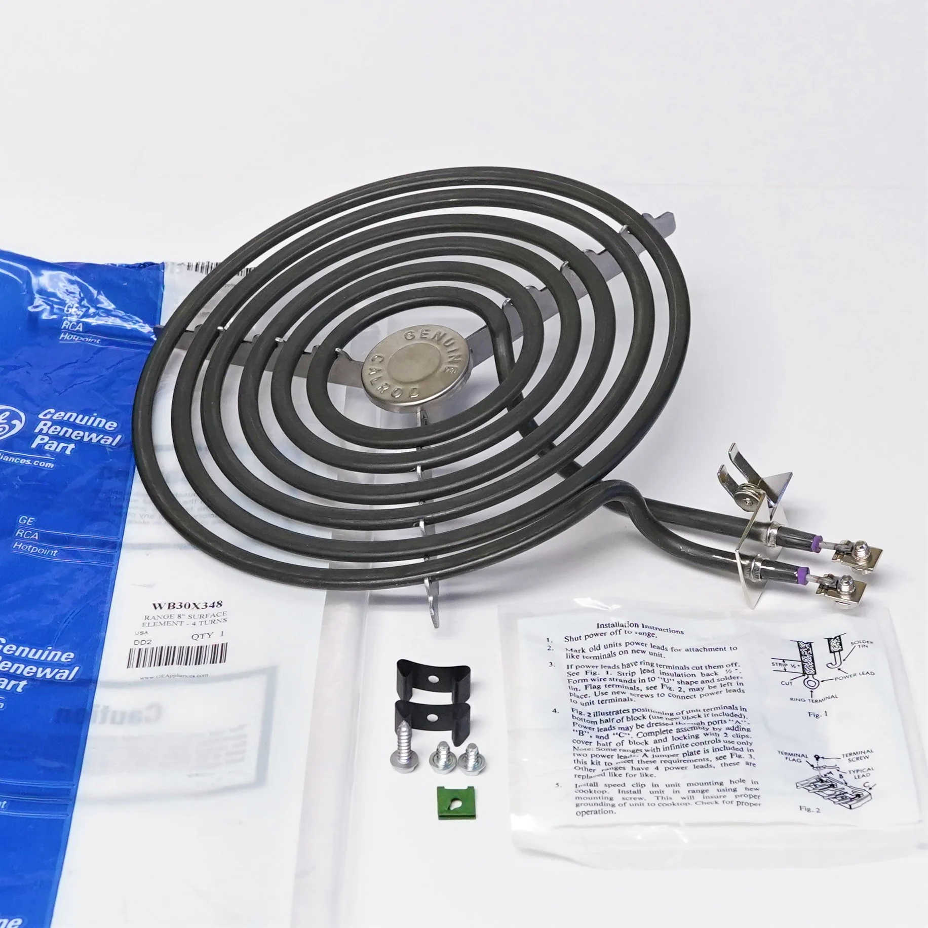 WB30X348 GE Electric Range Surface Unit Calrod Burner 8