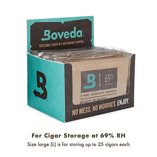 Boveda 69-Percent RH Retail Cube Humidifier/Dehumidifier, 60gm, 12-Pack