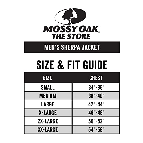 Mossy Oak Men's Sherpa Fleece Lined Camo Hunting Jacket