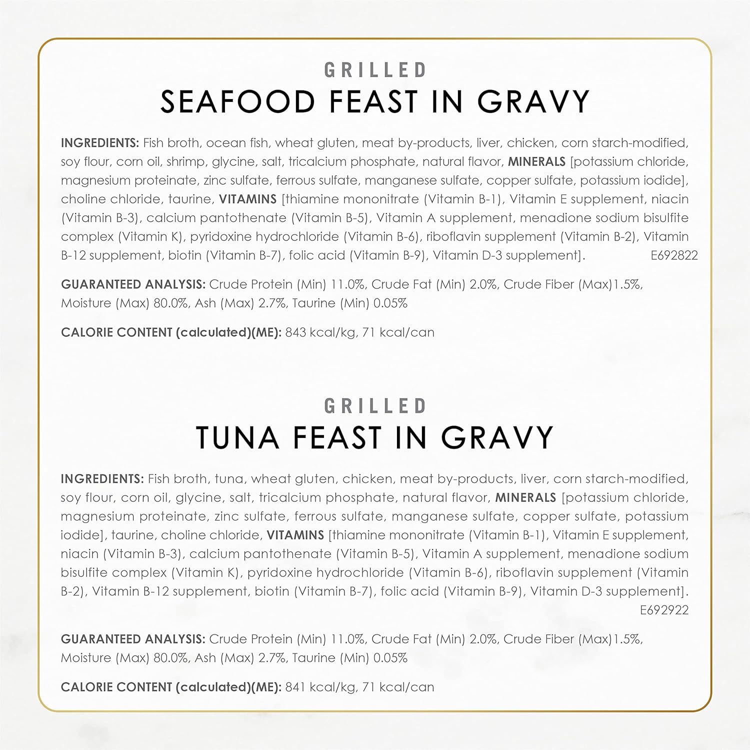 Purina Fancy Feast Grilled Seafood Collection Gourmet Wet Cat Food Variety Pack, 3 OZ Cans, 24 CT, 2-Pack