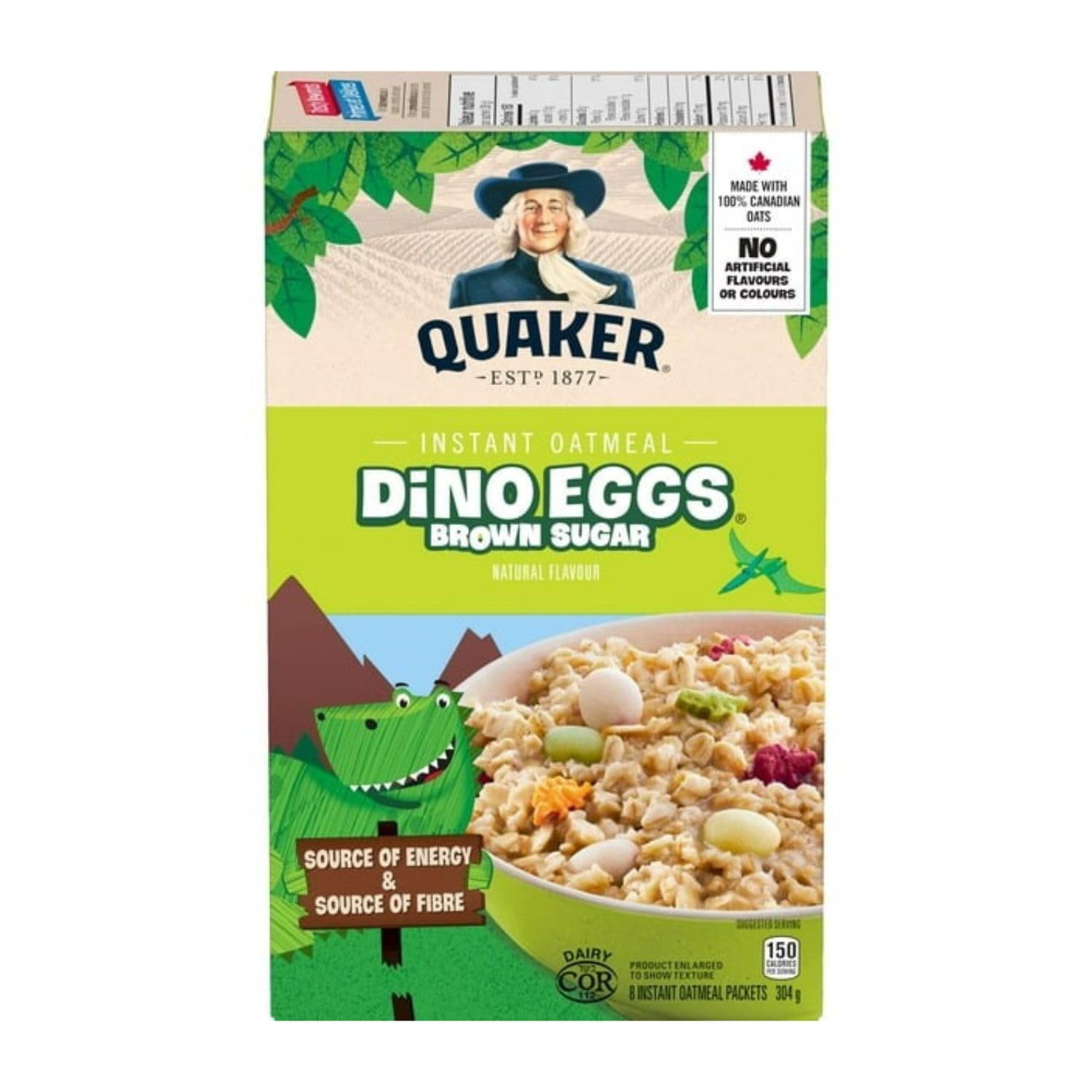 Generic Quaker Dino Eggs Brown Sugar Instant Oatmeal, 304g/10.7 oz (Pack of 2) Shipped from Canada