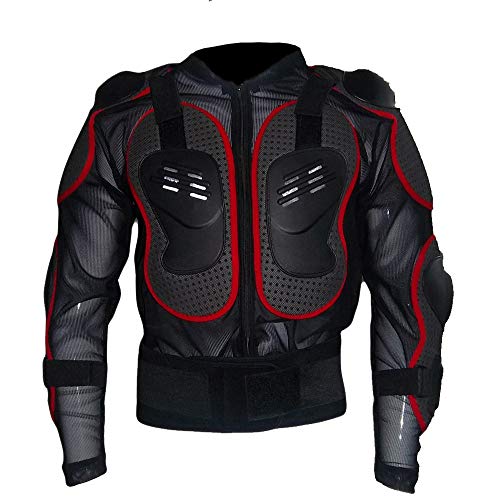 WUAI New Mens Armor Jacket Motorcycle Motocross Jacket Coat Fashion Slim Muscle Motorbiker Chest Protect Jacket