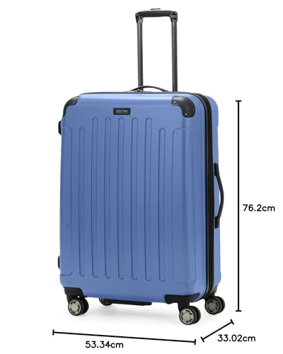 Kenneth Cole REACTION Renegade Luggage Expandable 8-Wheel Spinner Lightweight Hardside Suitcase, Navy Blue, 20-Inch Carry On