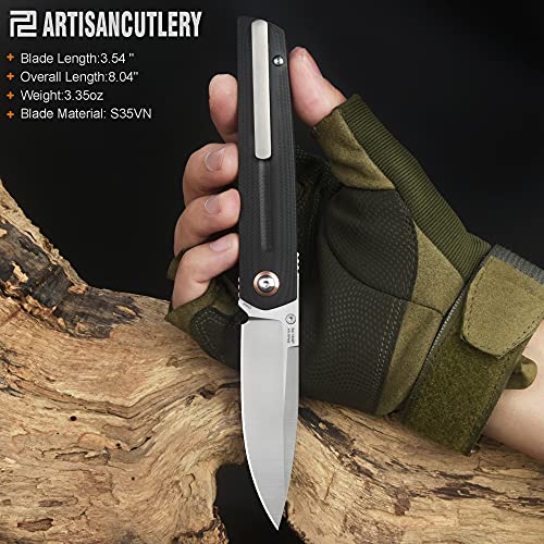 ARTISANCUTLERY Folding Knife SIRIUS (1849P) Pocket Knife EDC Knife Ray Laconico Designer Knives