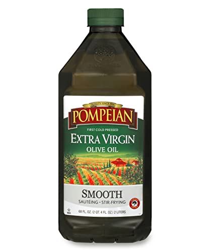 Pompeian Smooth Extra Virgin Olive Oil, Contains Polyphenols, First Cold Pressed, 101 Fl Oz
