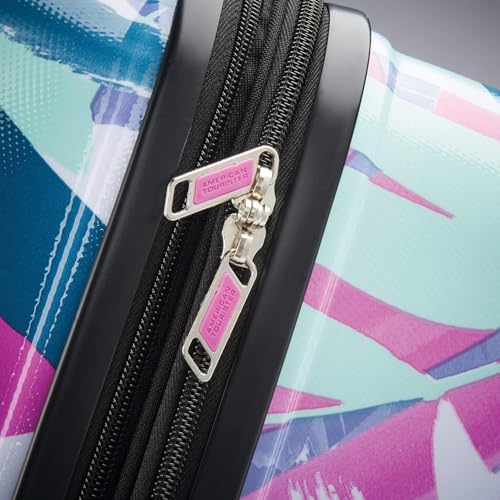 American Tourister Moonlight Hardside Expandable Luggage with Spinner Wheels, Blue Terazzo, 2-Piece Set (20/28)