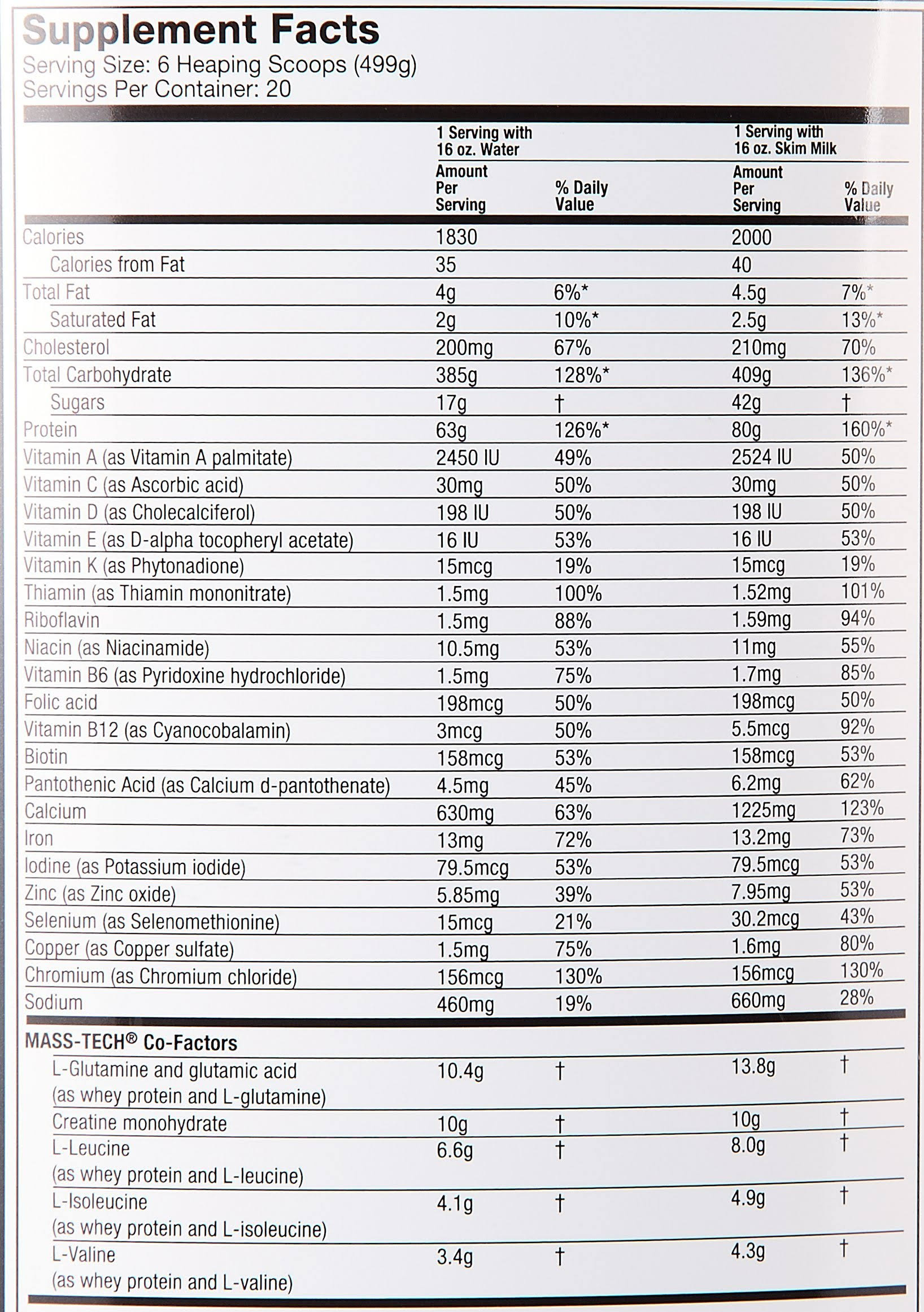 MuscleTech Mass Tech Extreme Milkshake Weight Gainer, Vanilla - 22 lb tub