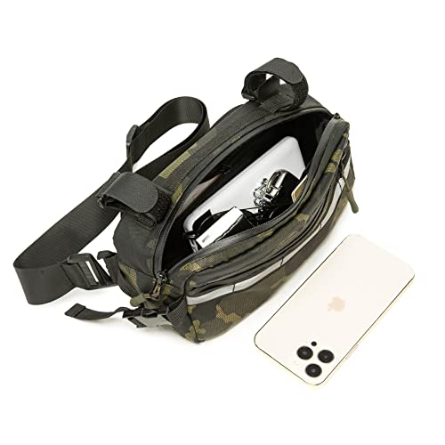 Waterproof Bike Handlebar Bag (Green Camo)