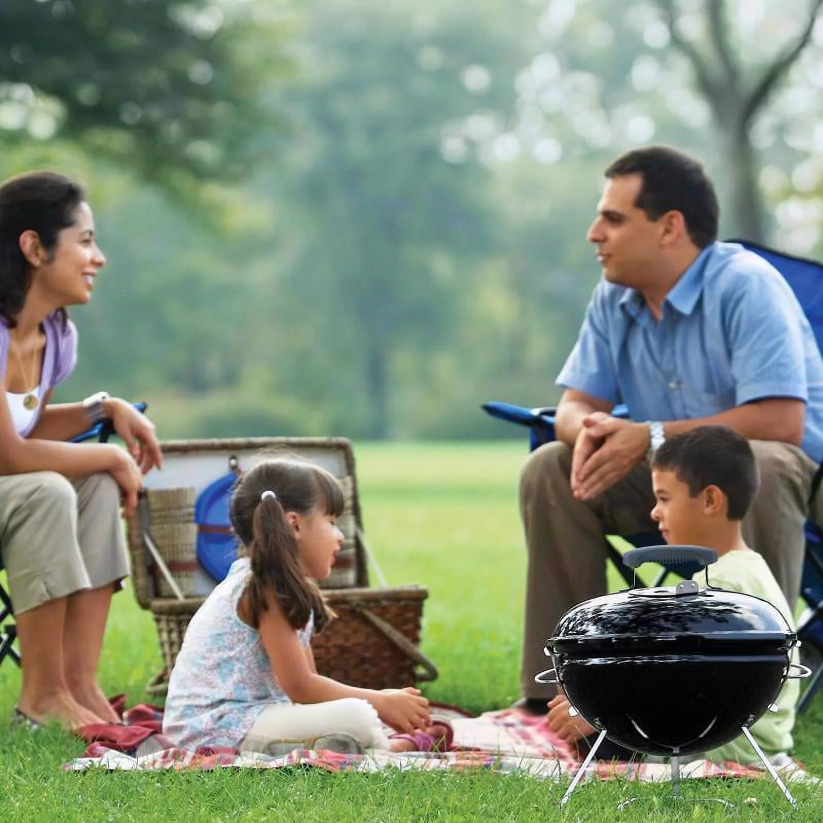 Weber-Stephen Products 110397 14 in. Premium Charcoal Grill, Slate Blue - Case Pack of 4