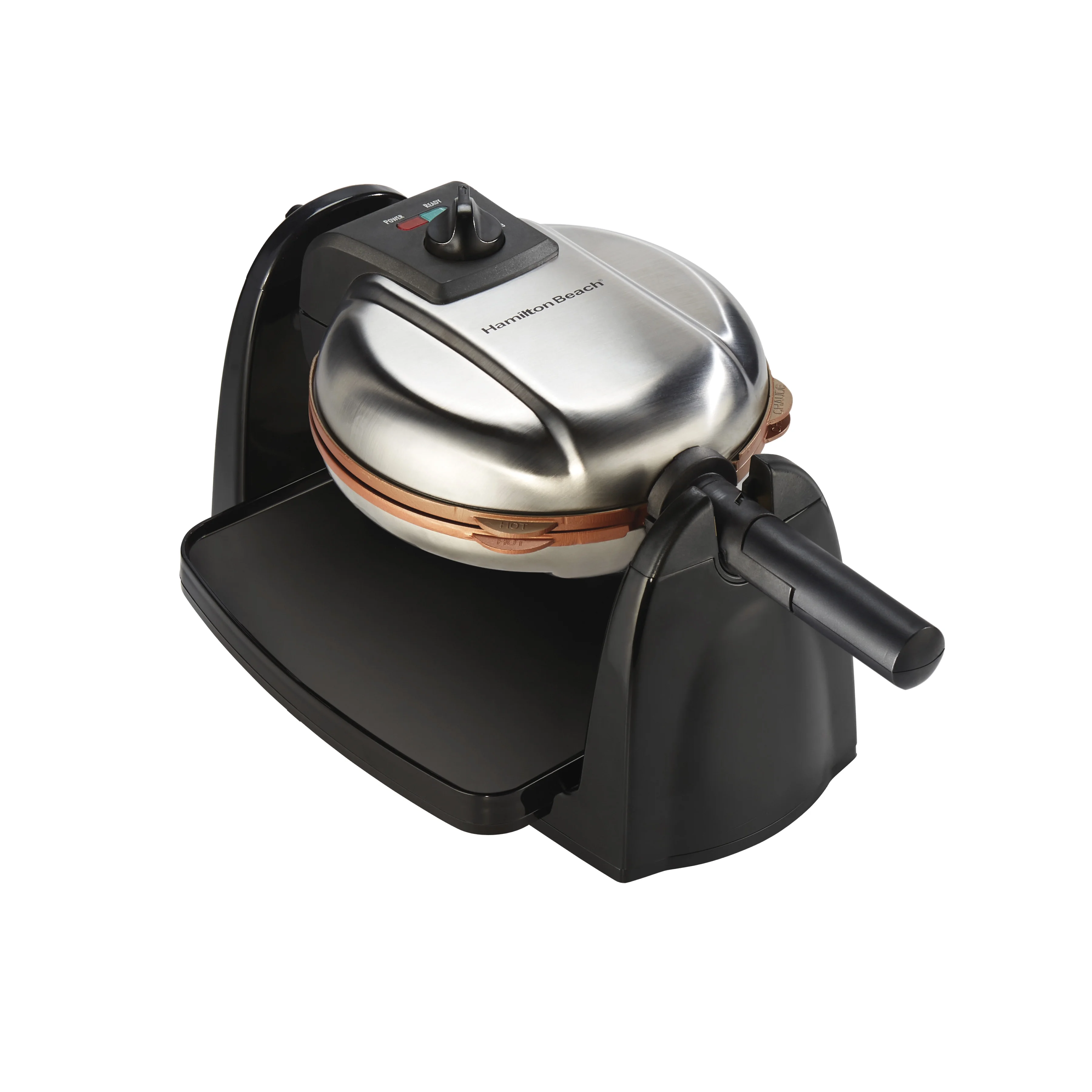 Hamilton Beach Flip Belgian Waffle Maker with Removable Durathon Non-Stick Plates, Black, 26133