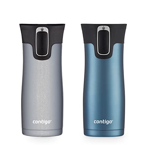 Contigo AUTOSEAL West Loop Vacuum-Insulated Stainless Steel Travel Mug with Easy-Clean Lid 20 oz Sake
