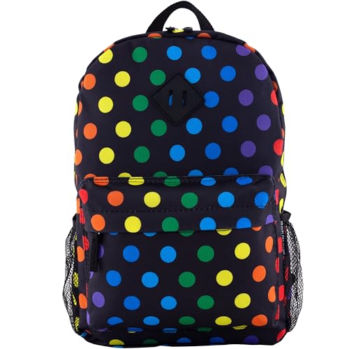 Travelers Club 5 Piece Kids' Luggage Set, Black Polkadot