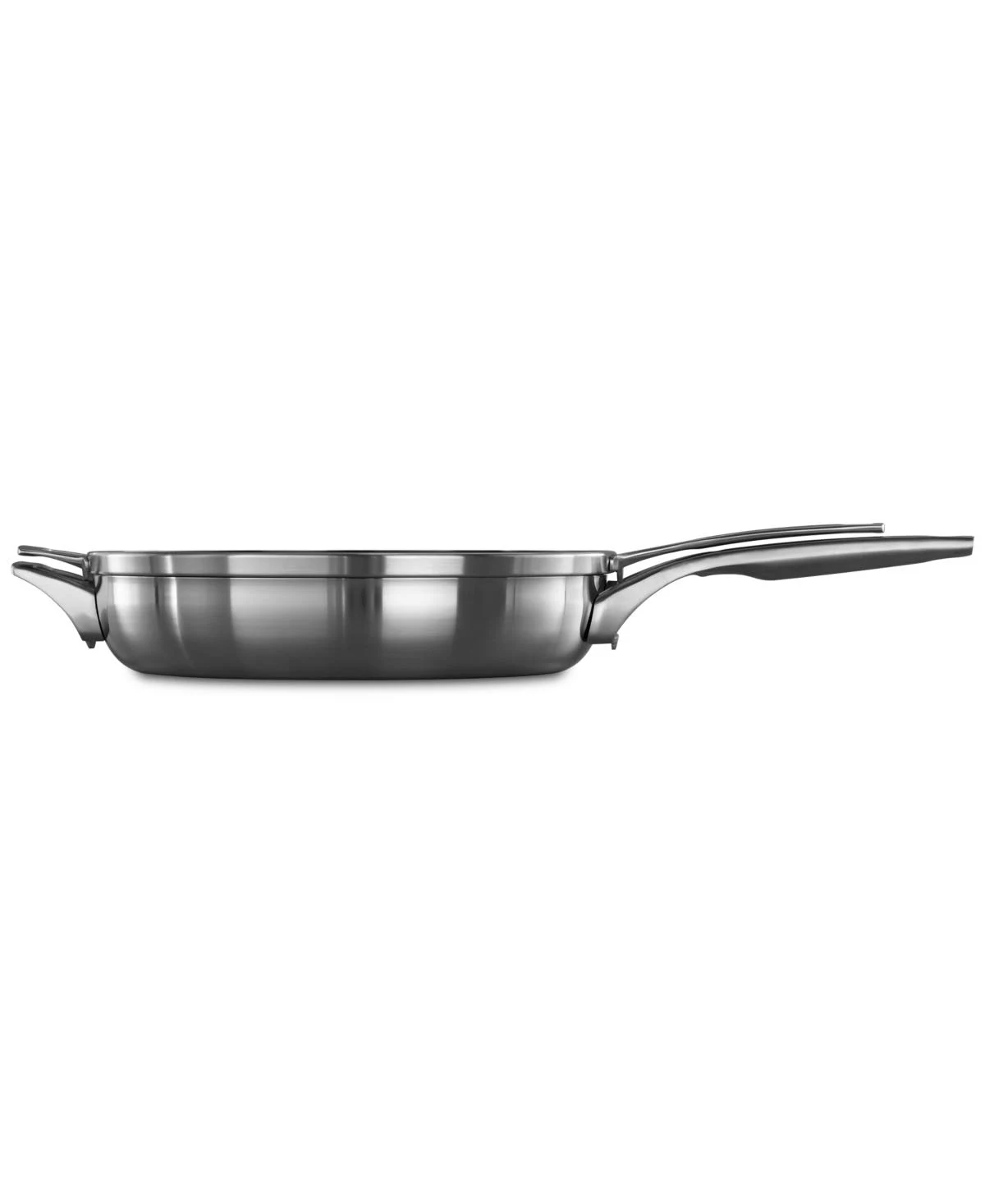 Calphalon Premier Space Saving Stainless Steel 12x22 Fry Pan with Lid