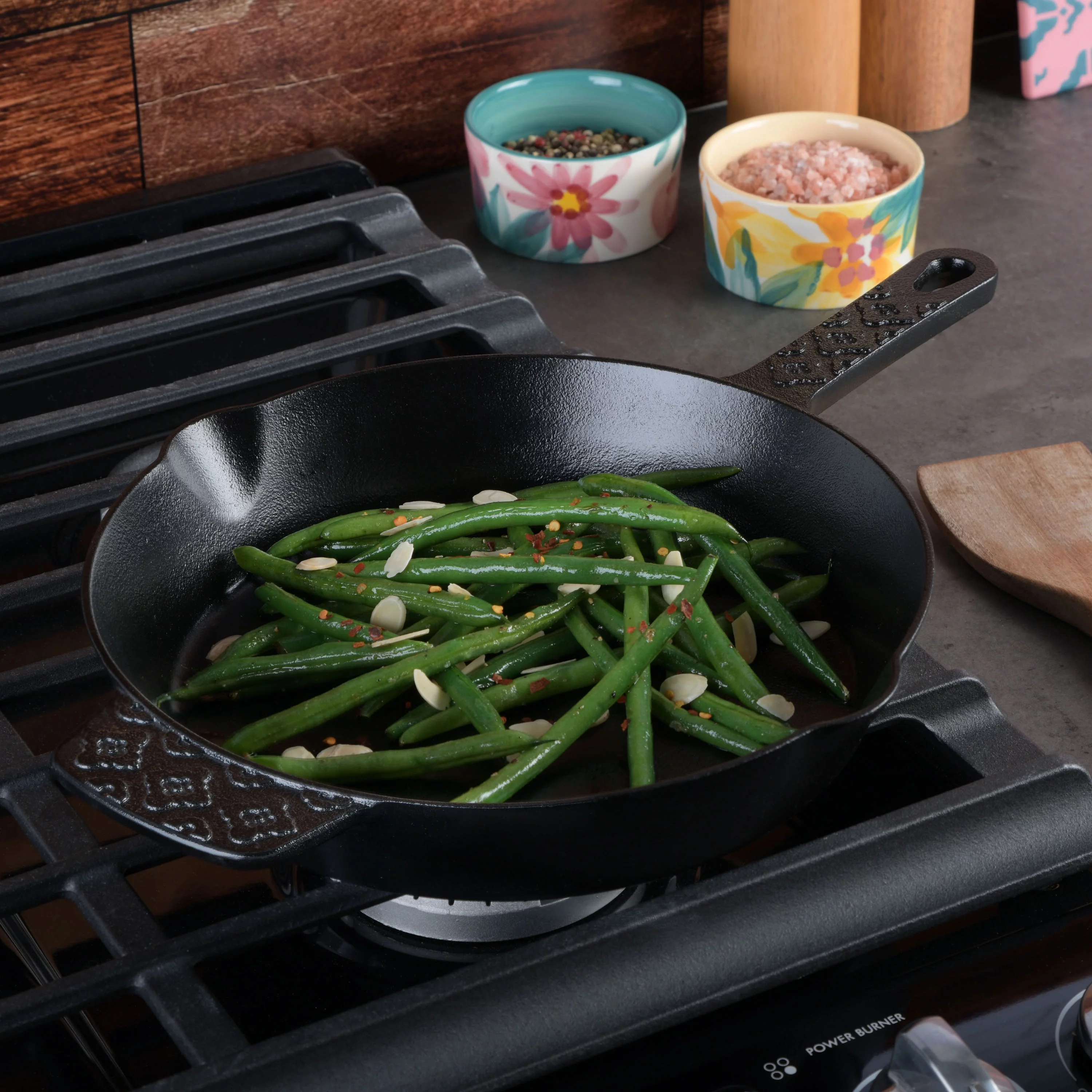 Spice by Tia Mowry - Savory Saffron 10-inch Pre-Seasoned Cast Iron Skillet