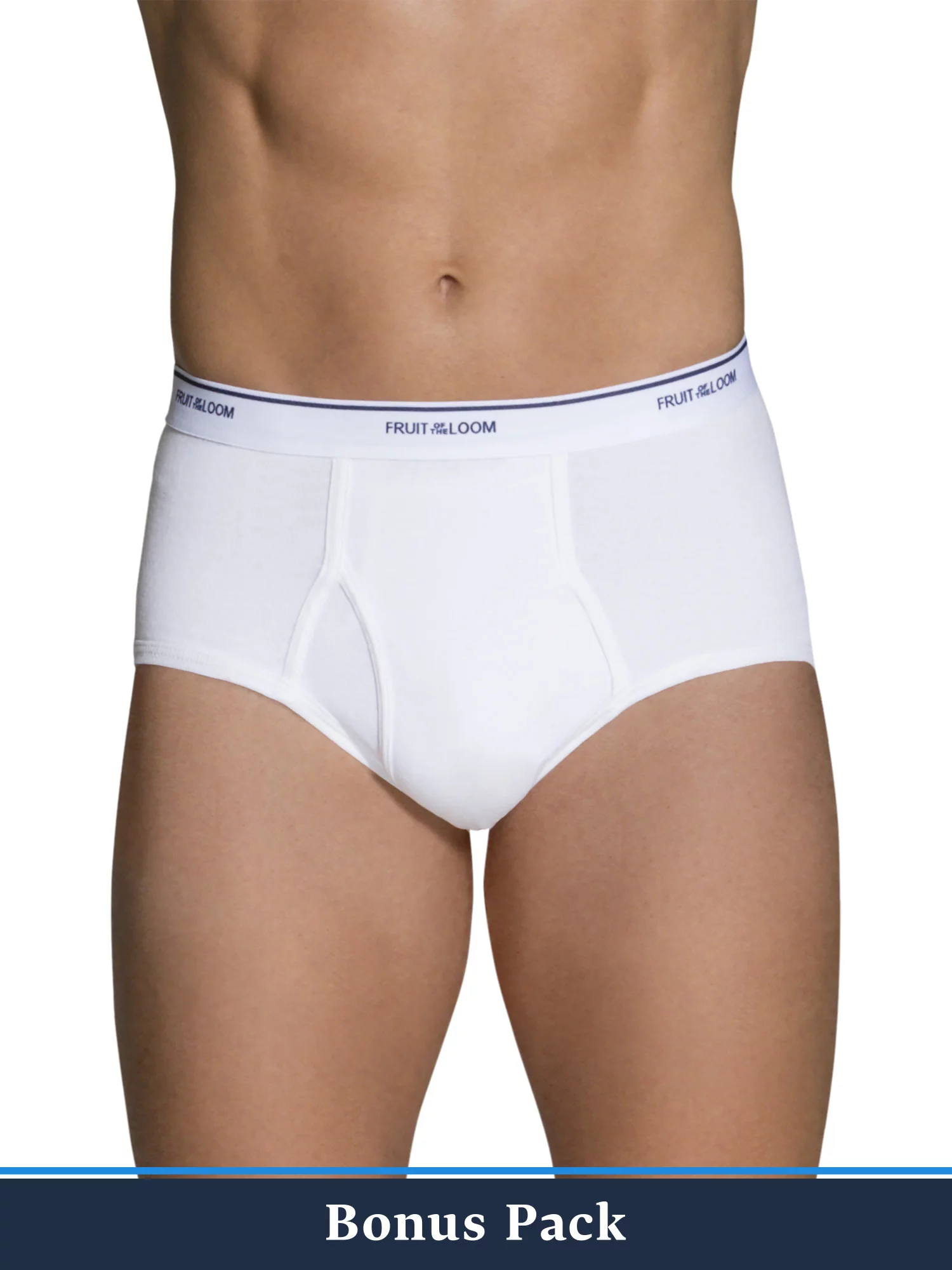 Fruit of the Loom Men's Cotton White Briefs, 7+1 Bonus Pack