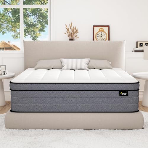 King Size Mattress, 14 Inch King Hybrid Mattress in a Box with Gel Memory Foam and Pocket Springs, Medium Plush Feel