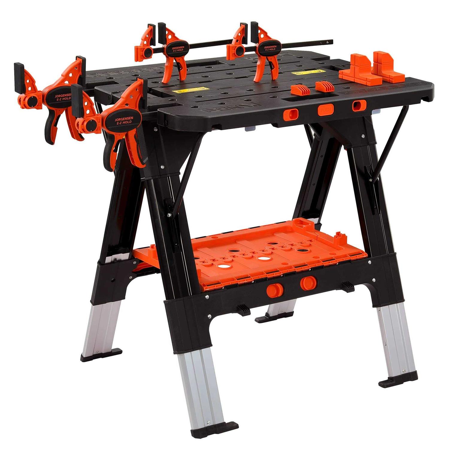 Pony Portable Folding Work Table 2-in-1 as Sawhorse & Workbench