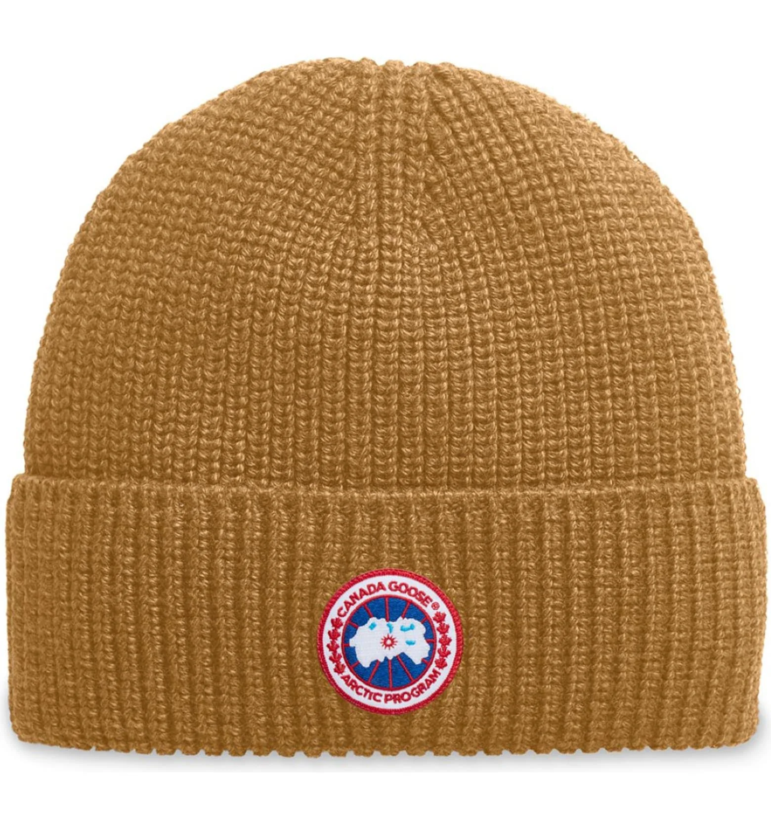 Men&s Canada Goose Arctic Disc Ribbed Toque Beanie - Blue