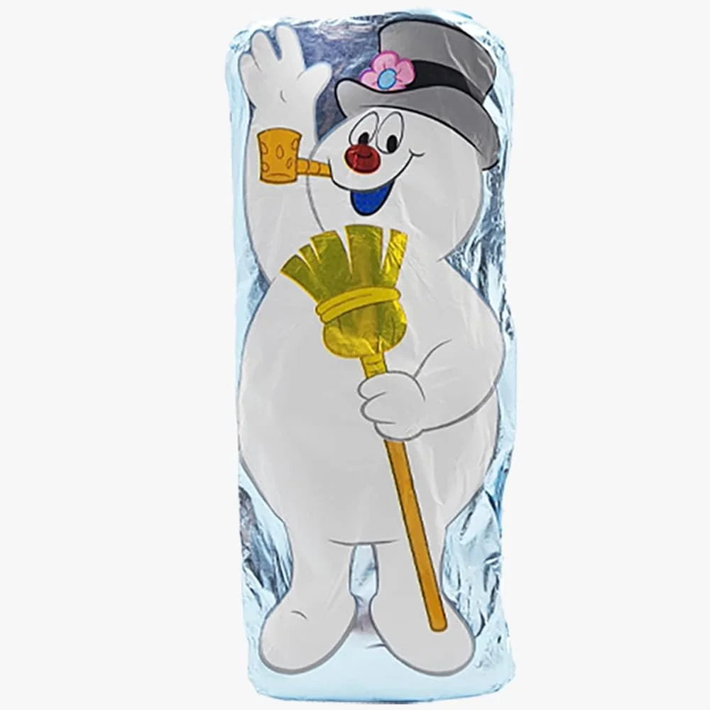 Large Christmas Chocolate Snowman Holiday Treats, Solid Smooth Milk Chocolate, Party Bag Fillers, Individually Wrapped Foils, Kosher Certified Dairy, 3Oz (12-Pack)