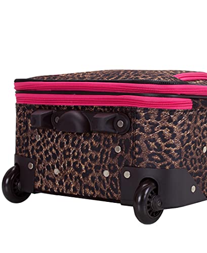 Rockland Jungle Softside Upright Luggage Set, Expandable, Owl, 4-Piece (14/29/24/28)