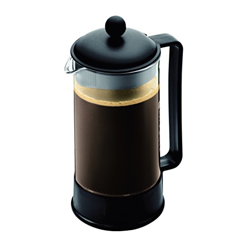 Bodum 51oz Brazil French Press Coffee Maker, High-Heat Borosilicate Glass, Black - Made in Portugal