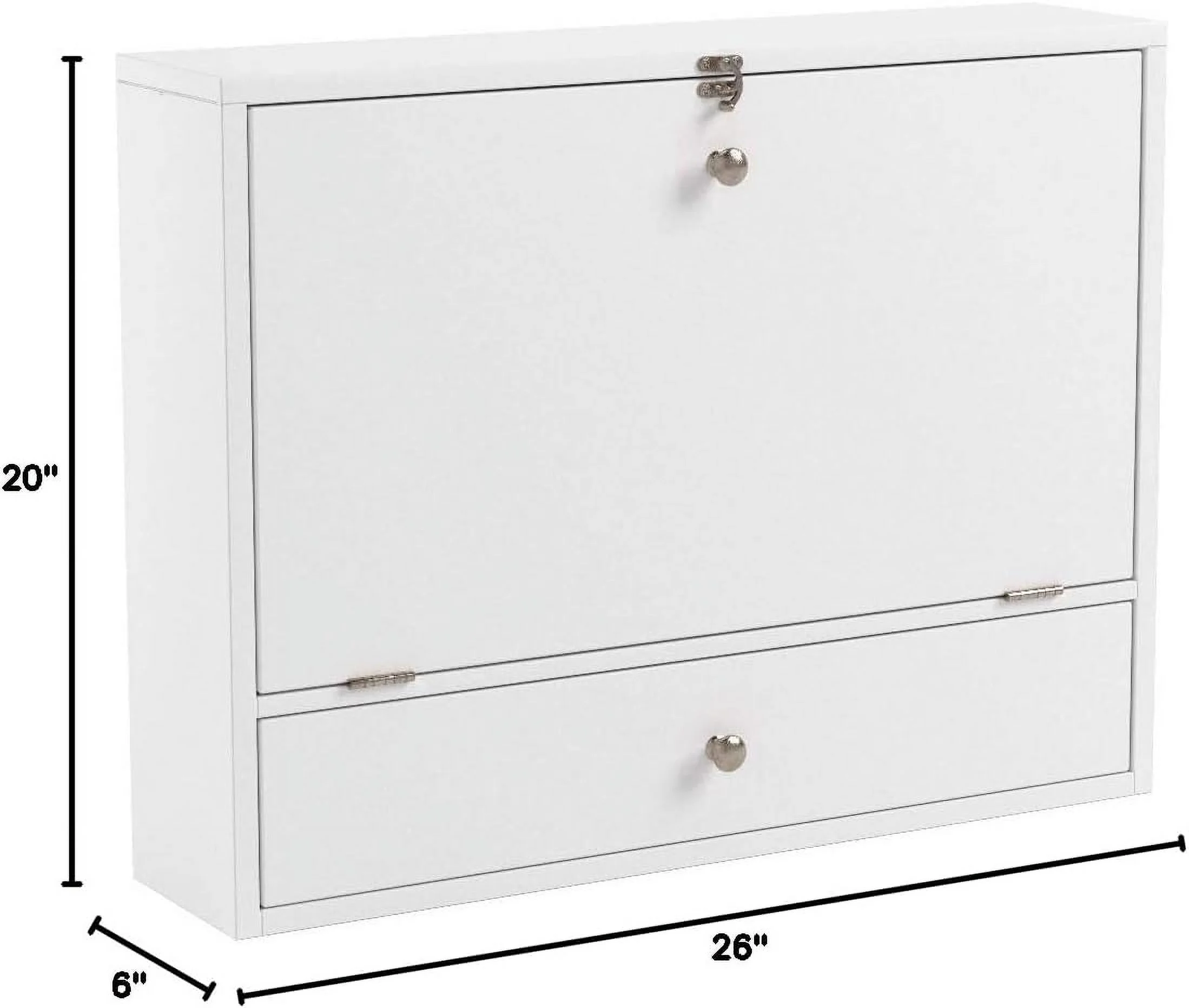 Willingham Wall Mount Folding Desk, White