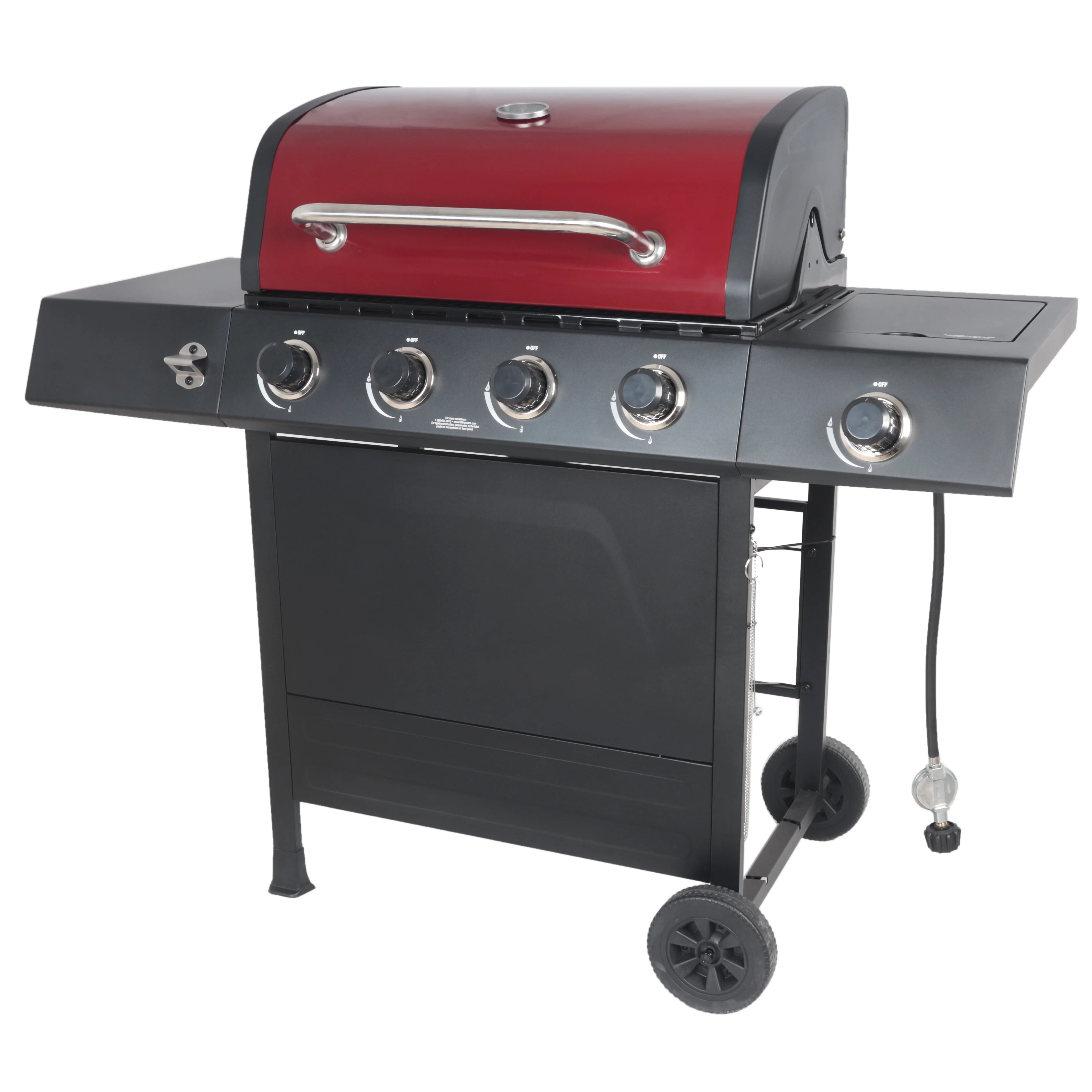 RevoAce 4-Burner Propane Gas Grill with Side Burner, Red Sedona, GBC1748WRS