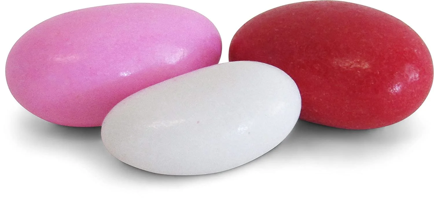 Red Pink & White Jordan Almonds Mix by It's Delish, 3.5 LBS Jumbo Container  Valentines and Mothers Day Girl Theme Bulk Party Favors Almond Nut Coated in Sweet Hard Candy Shell - Vegan & Kosher