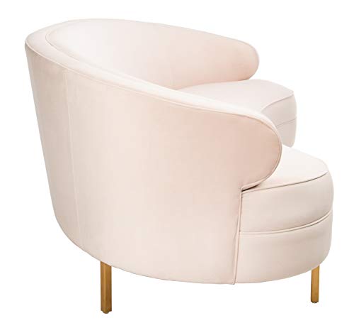 Safavieh Couture Primrose Glam Light Blue Velvet Curved Sofas