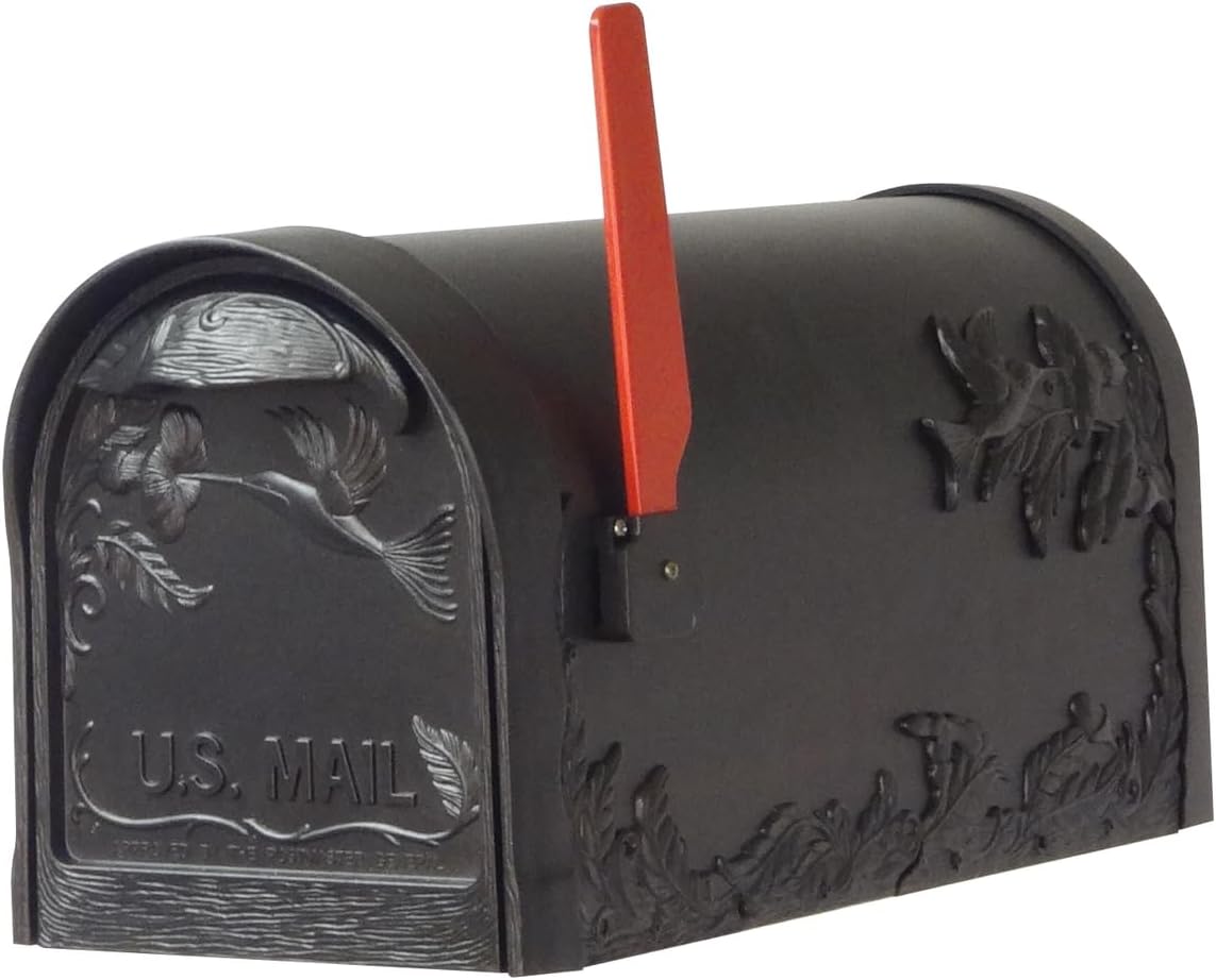 Special Lite Products Hummingbird Curbside Mailbox with Locking Insert and Richland Mailbox Post