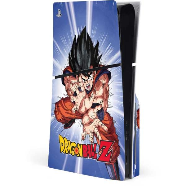 Skinit Decal Gaming Skin Compatible with PS5 Slim Disk Console - Officially Licensed Dragon Ball Z Goku Iconic Kanji Symbol Design