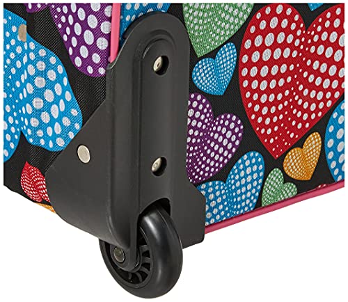 Rockland Fashion Softside Upright Luggage Set, Expandable, Kensington, Black and White, 2-Piece(14/19)